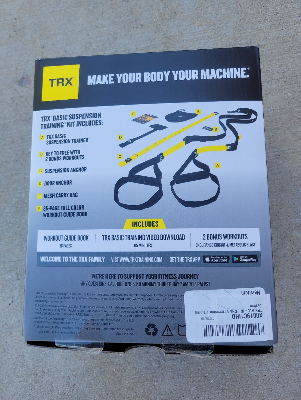 TRX All In One Basic Kit Suspension Trainer Black/Yellow New - Picture 6 of 8